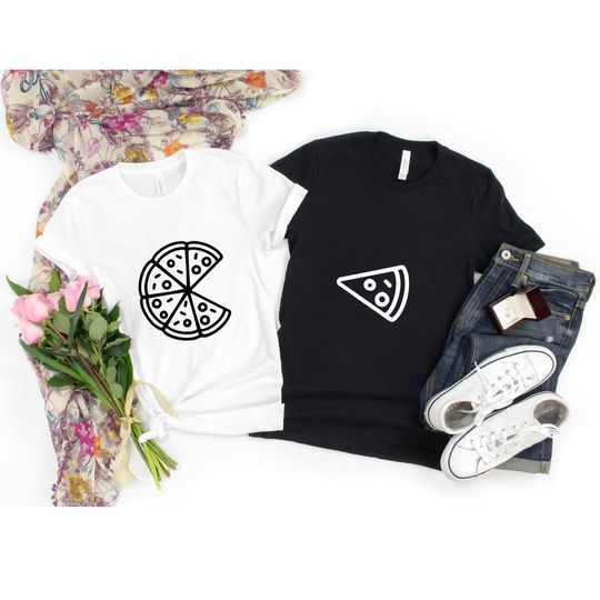 Discover Pizza couple shirts, matching gift set for her for him, funny pizza lover, couple his and hers , Valentines day custom shirt