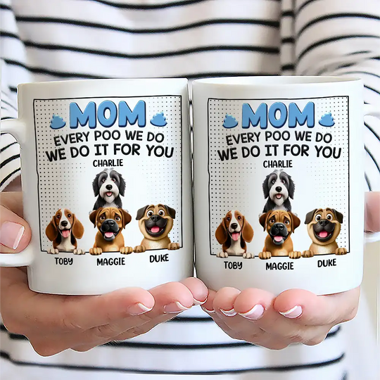 Discover Dad Every Poo I Do 3D Cartoon - Personalized Mug