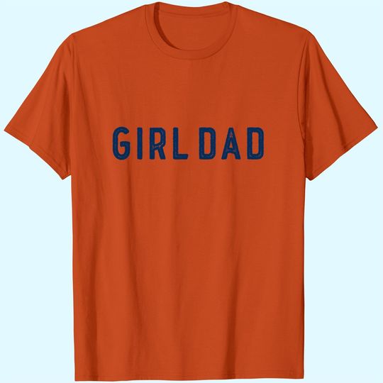 Dad of Girls Outnumbered Funny Girl Dad Baseball Sleeve Shirt