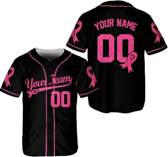  Custom Name Team Name Number Breast Cancer Awareness