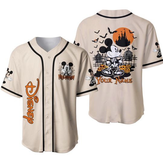 Mickey Mouse Halloween Custom Baseball Jersey Shirt Disney 