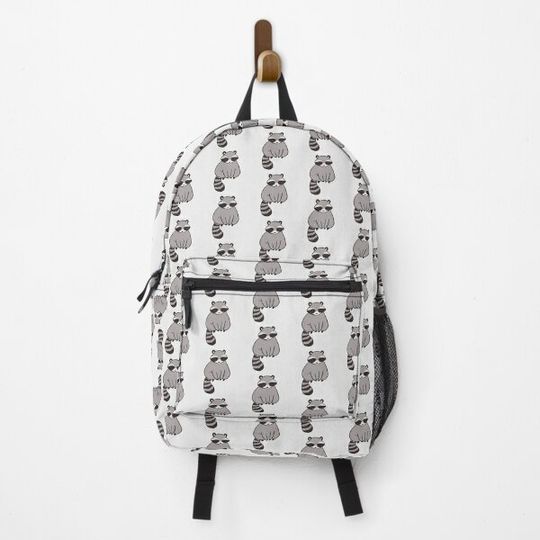 Cute Raccoon Illustration Backpack