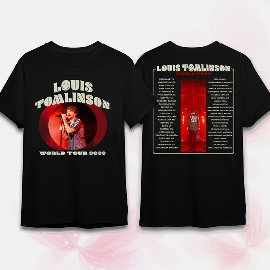Louis Tomlinson Red Rocks World Tour Charcoal Shirt