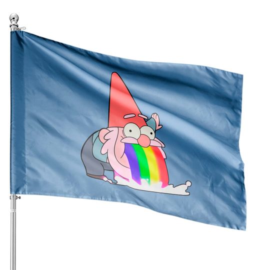 Gnome Puking Rainbows - Gravity Falls - House Flags