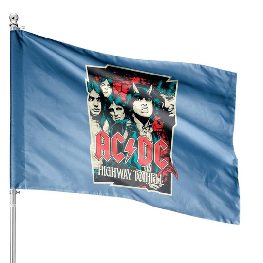 AC/DC Shirtfor Men And Women, ACDC Highway To Hell Vintage 70s House Flags