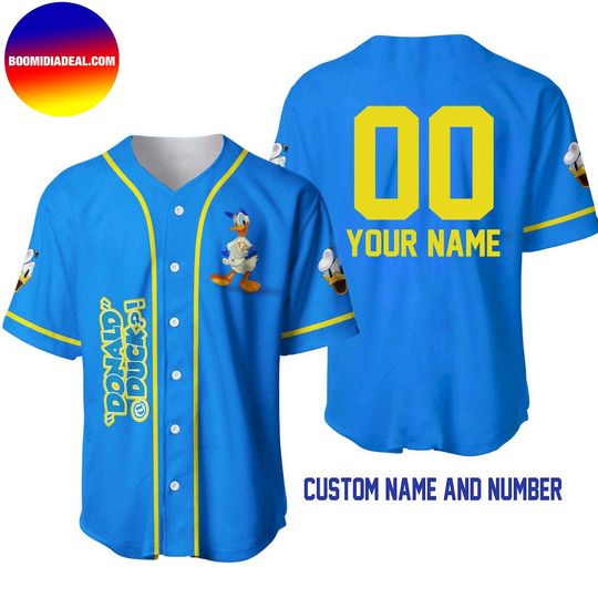Custom Number And Name Donald Skateboard Funny Baseball Jersey