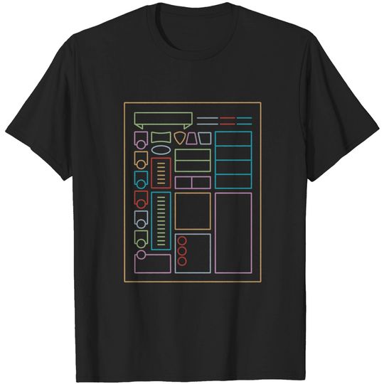 Character Sheet Dnd Shirt | Dungeons & Dragons