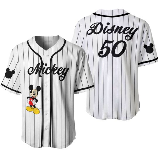 Personalized Boston Red Sox Mickey Mouse Disney All Over Print Unisex Baseball  Jersey - White - Senprintmart Store