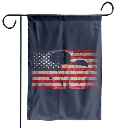 American Flag Paratrooper Airborne Division Garden Flags