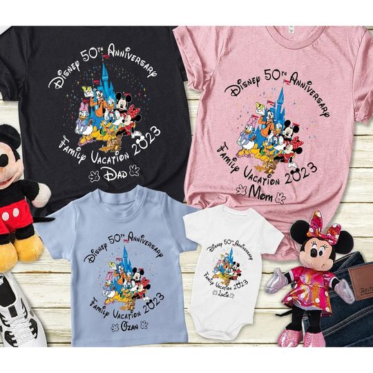 Disney 50th anniversary custom name Baseball Jersey PK12