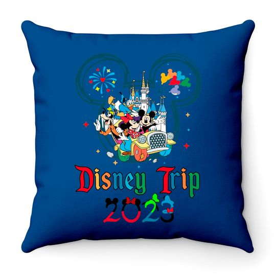 Custom Disney Trip 2023 Throw Pillows, Disney Vacation 2023 Throw Pillows