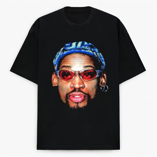 Dennis Rodman Shirt Design. PNG Digital 4500x5100 px.Retro, 90s Vintage,  Bootleg Tee. Instant Download And Ready To Print.