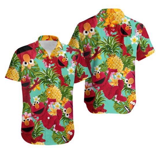 Elmo Muppets Tropical Hawaiian Shirt