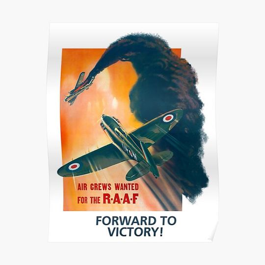 Royal Australian Air Force WW2 Poster Forward To Victory Aircrews