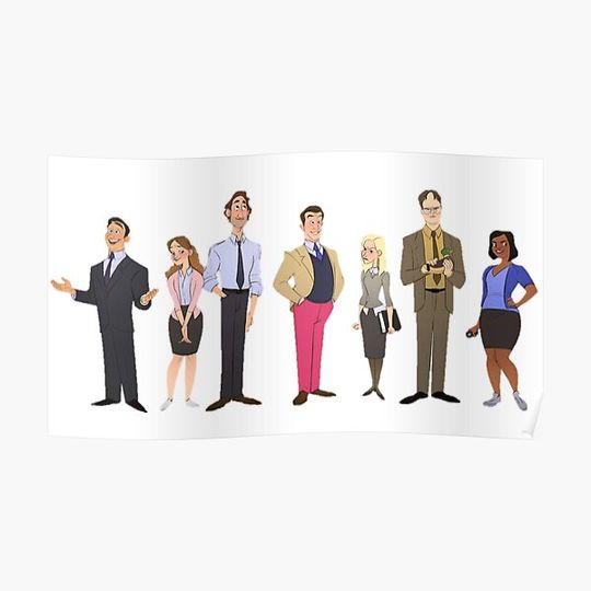 The Office Character Design Premium Matte Vertical Poster