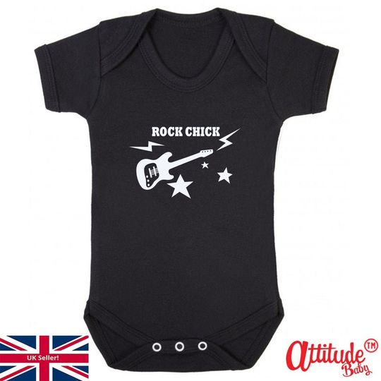 Funny Baby GrowsBlackRock Baby GrowsBorn To Rock