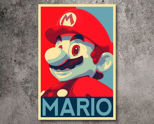 Mario Poster Print, Super Mario Bros Wall Art | Printerval Canada