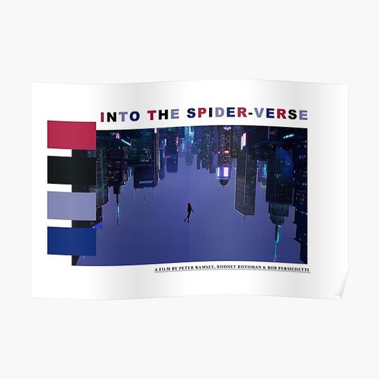 Into The Spider-verse Colour Palette Premium Matte Vertical Poster