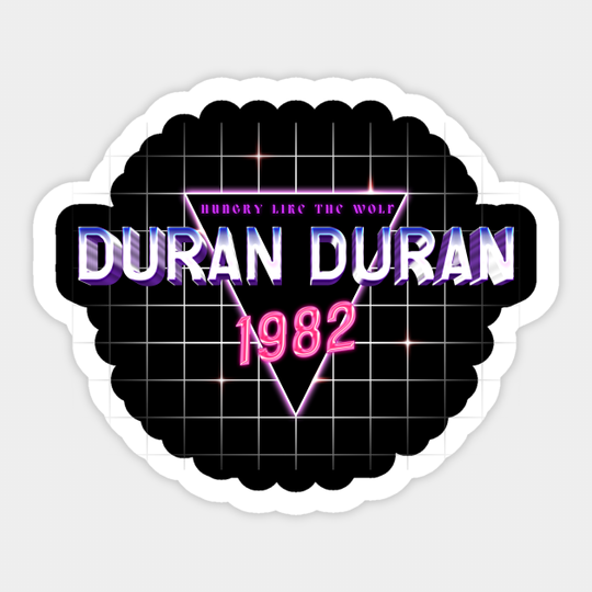 1982 Duran Duran Triangle Retro Text Duran Duran Sticker