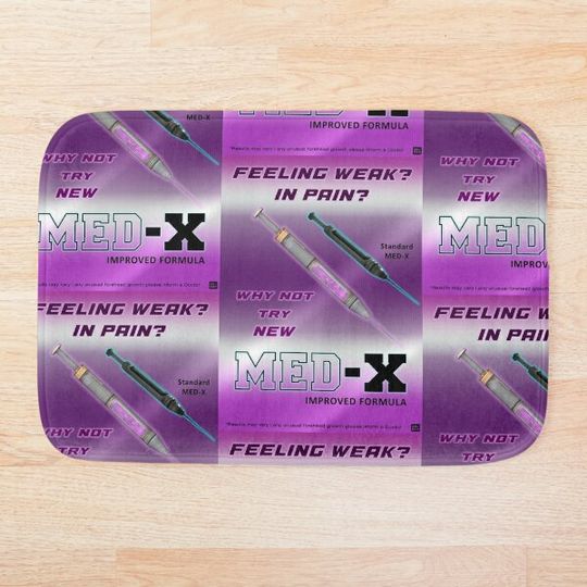 MEDX New & Improved Purple Version Falllout Company Advert Bath Mat