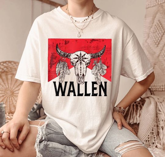 Retro Wallen Bull Skull Comfort Colors Shirt Wallen World 