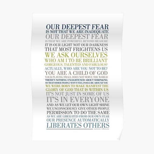 Our Deepest Fear By Marianne Williamson (Mul…