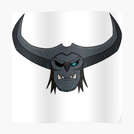 Trollhunters Gunmar Blue Premium Matte Vertical Poster