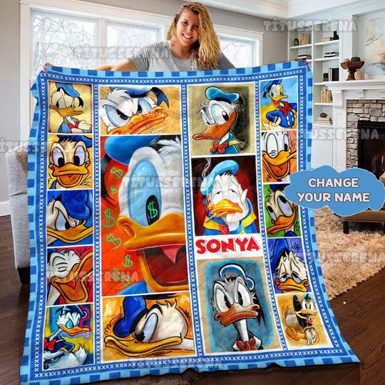 Personalized Disney Donald Duck Blanket | Donald Duck Fleece | Disney ...