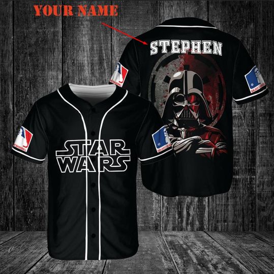 Star Wars Custome Name Darth Vader Baseball Jersey