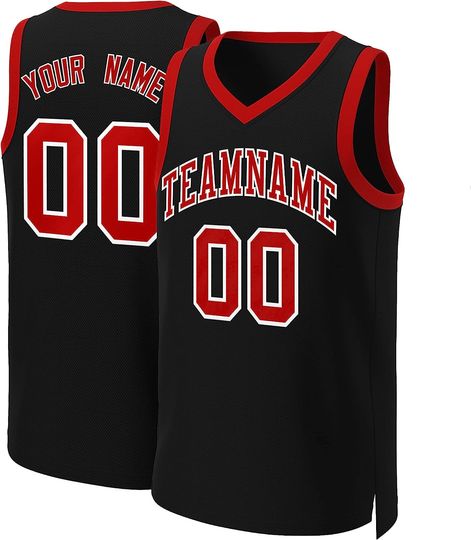  Custom Basketball Jersey for Men, Reversible Stitched Printed  Hip Hop Team Uniforms Sports Jerseys Shirts for Youth Boys Mesh  Personalized Basketball Jerseys for Kids Blank Sleeveless Practice Jersey :  Clothing, Shoes