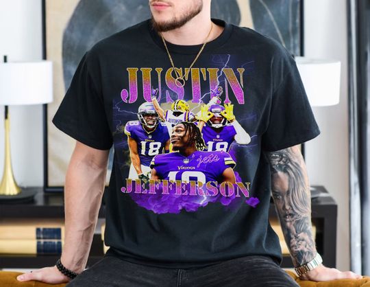 Justin Jefferson Randy Moss 90s Style Rap Shirt