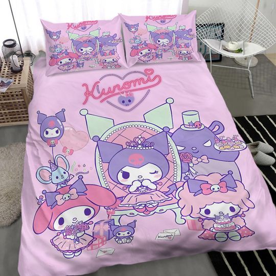 My Melody And Kuromi Duvet, Kawaii Cartoon Bedding Set