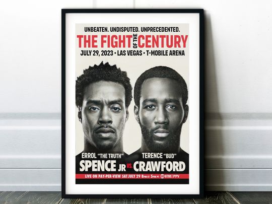 Errol Spence Jr Vs. Terence Crawford Fight Poster 2023