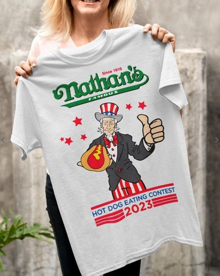 Chestnut Nathans Hot Dogs Shirt Nathans Hot Dog Eating Contest T-shirt -  The best gifts are made with Love