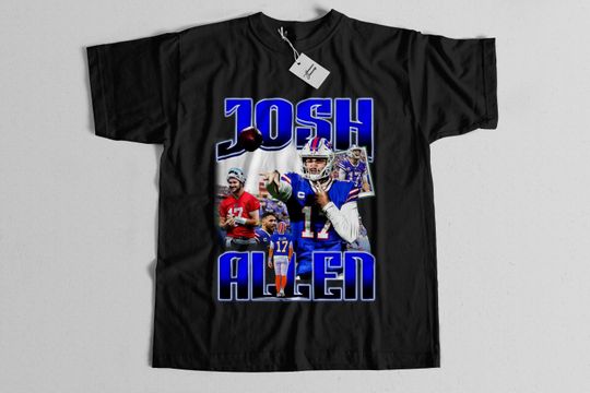 Vintage 90s Style Bootleg Josh Allen Buffalo Bills Tee Rap T-Shirt, Rapper  Shirt