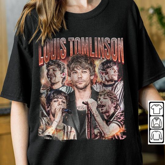 Louis Tomlinson One Direction Shirt, Trendy Music Crewneck Unisex T Shirt