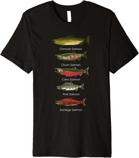 Pacific Salmon Fishing T-Shirt sold by Victoria Elistratova, SKU 33024