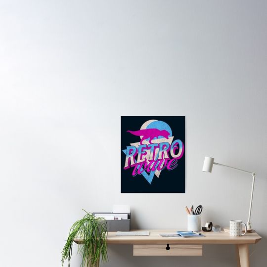 Retrowave Rad T-Rex 80er Art.-Nr Poster