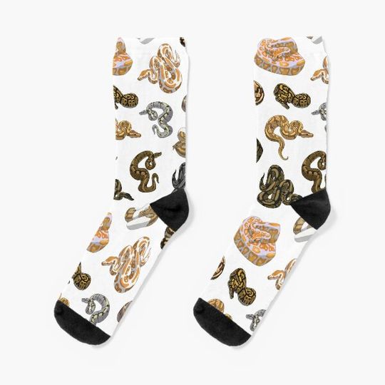 Ball Python Morph Snake Pattern Socks
