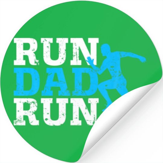Run Daddy Run Sign Mens Run Dad Run Marathon Running Spectator Runner Stickers