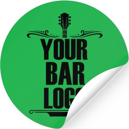 Your Bar Logo Or Restaurant Logo Black And White Stickers