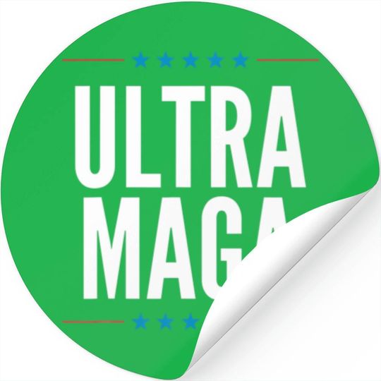 Round Maga Sticker Utra Maga 2024 The Great Maga King Funny Stickers