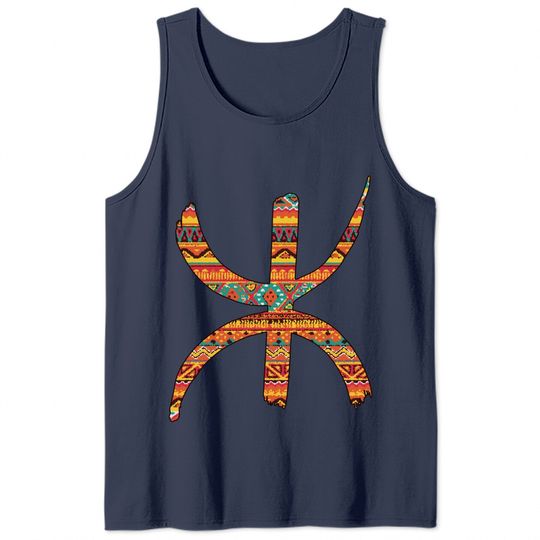 Débardeur Amazigh Kabyle Avec Symbole Yaz Et écriture Tifinagh – Design Berbère Algérien Et Marocain