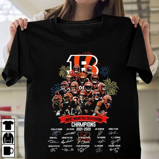 Cincinnati Bengals 2021 AFC North Division Champions T Shirt - Trends  Bedding