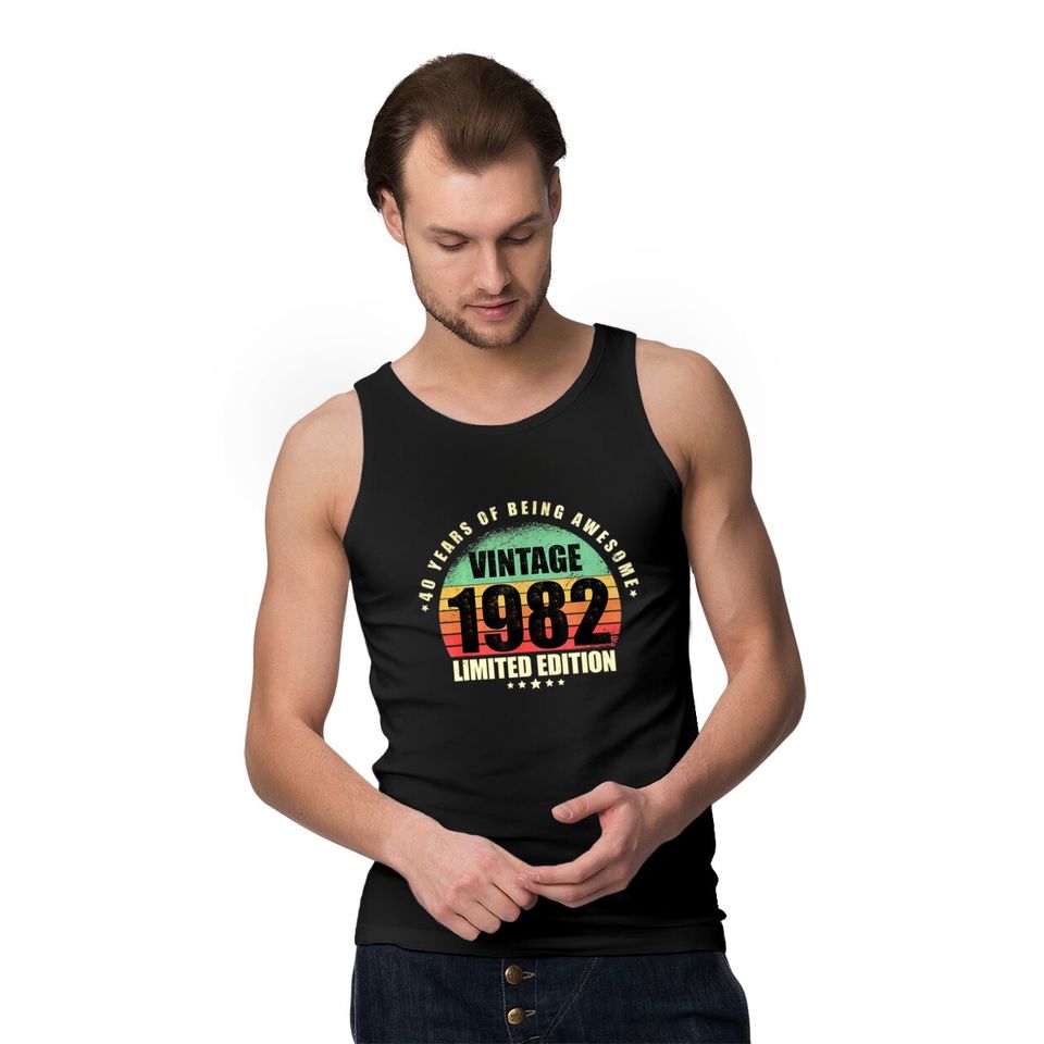 Discover Camisola sem Mangas Unissexo 1982 40 Years Of Being Awesome