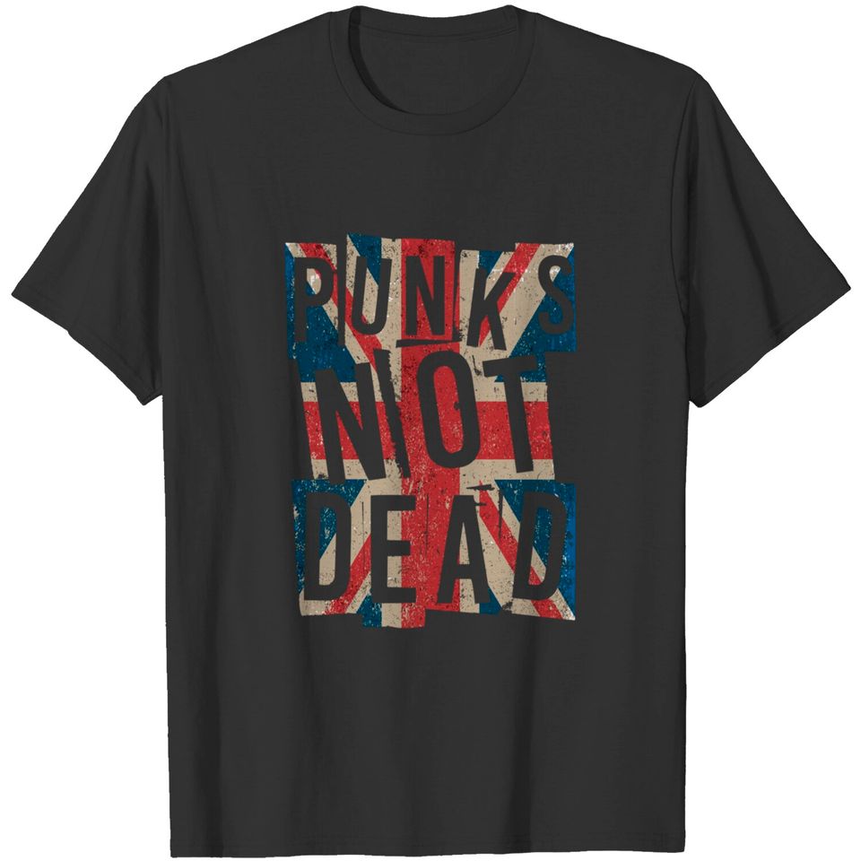 T-shirt Unissexo Punks Not Dead Vintage
