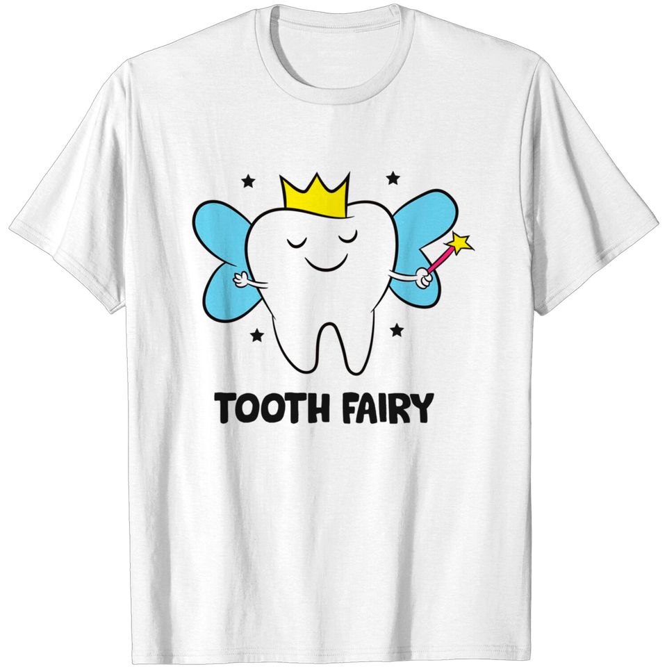 Discover Fada dos Dentes Coroa Dentista T-shirt