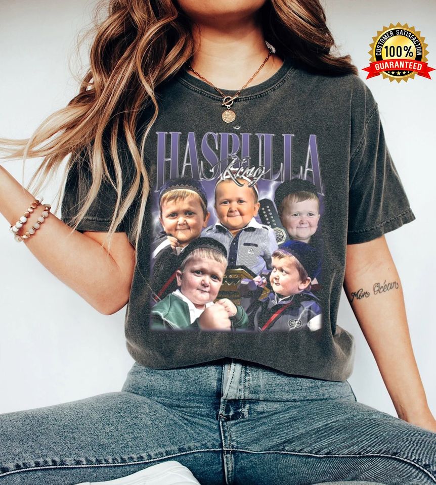 T-Shirt Vintage King Hasbulla - Unisex, 100% Cotone, Taglie S-5XL, Stampa Limitata