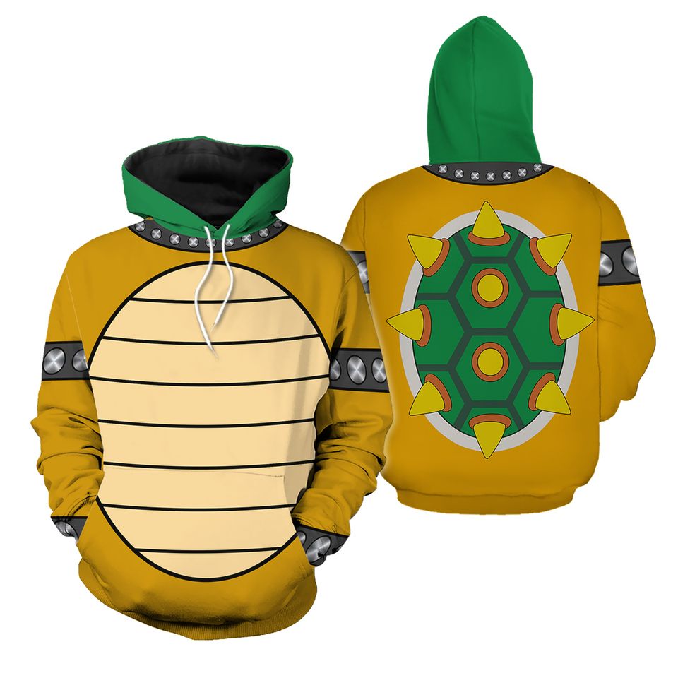 Mario Bowser 3D Full Over Print Hoodie