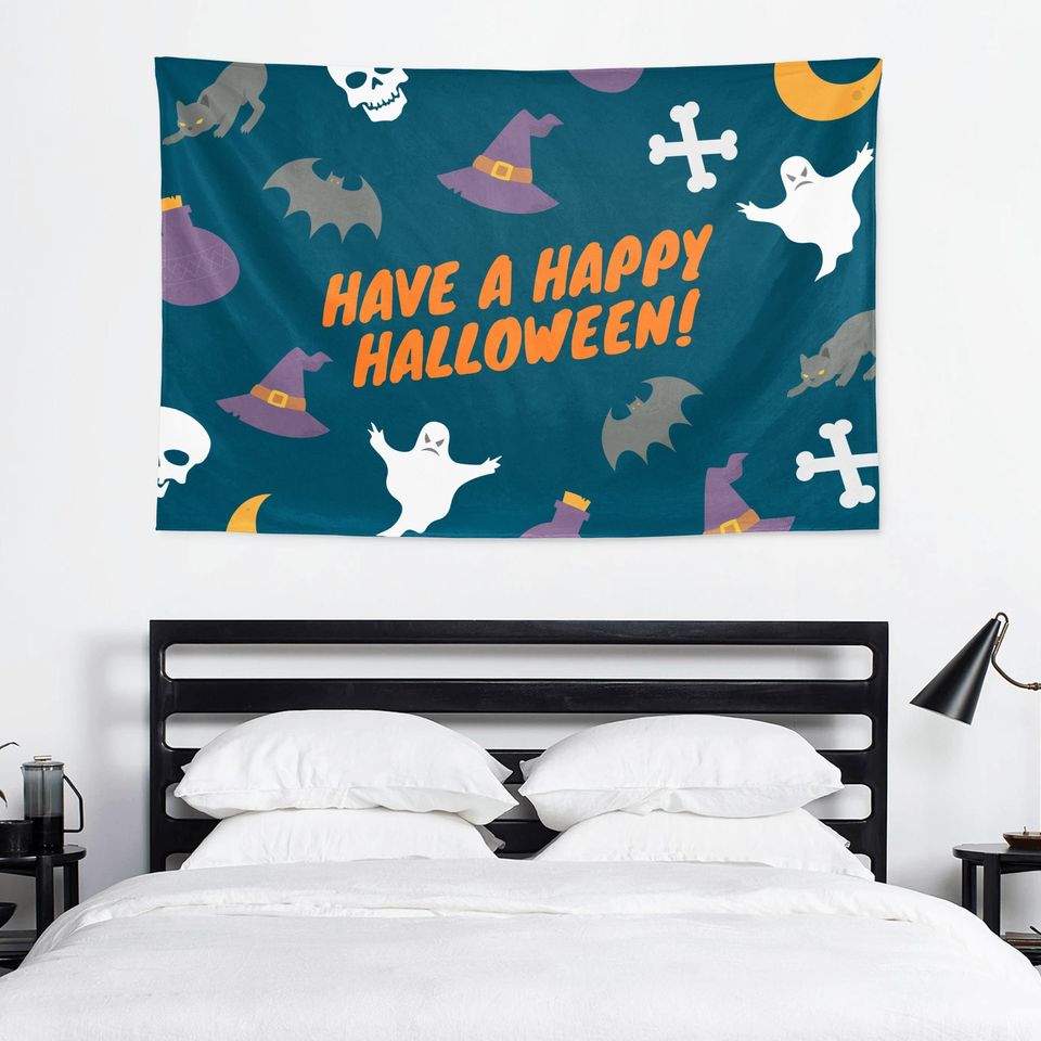 Discover Tapisserie Happy Halloween - Tapisserie